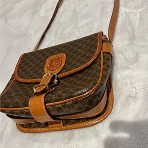 Vintage CELINE Macadam Front belt Crossbody bag.